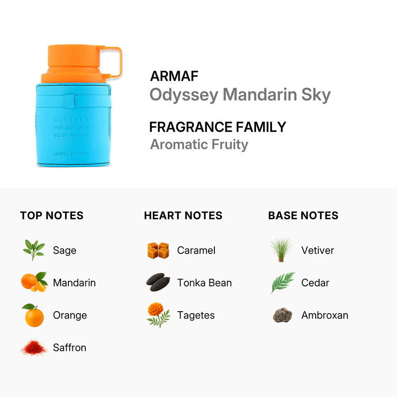 Armaf Men's Odyssey Mandarin Sky EDP 3.4 oz Fragrances Item No. 6294015149371