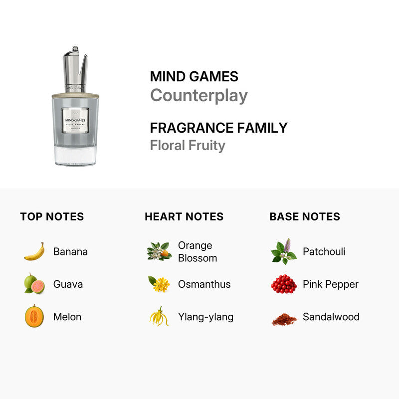 Mind Games Unisex Counterplay Extrait de Parfum Spray 3.4 oz Fragrances Item No. 850054846822